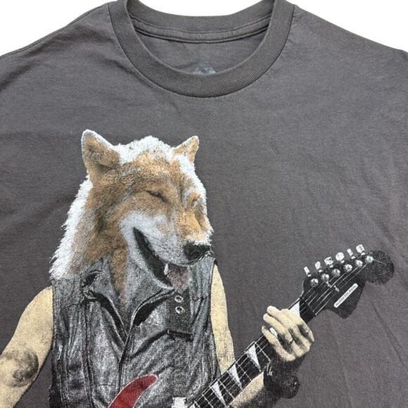 Audio Council Men's Wolf Jam T-Shirt Copyright 2015 Sun Faded Gray Size Small - Picture 3 of 8